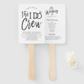 De bemanning van mij | Huwelijksfeest en Programma Handwaaier (Voorkant en achterkant)