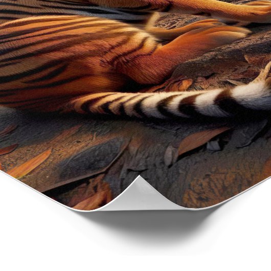 De Bengaalse tijger in het wilde Oerwoud Poster (Hoek)