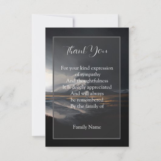 De berg bedankkaart (Voorkant)