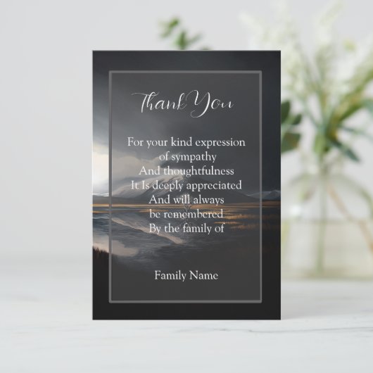 De berg bedankkaart (Staand voorkant)