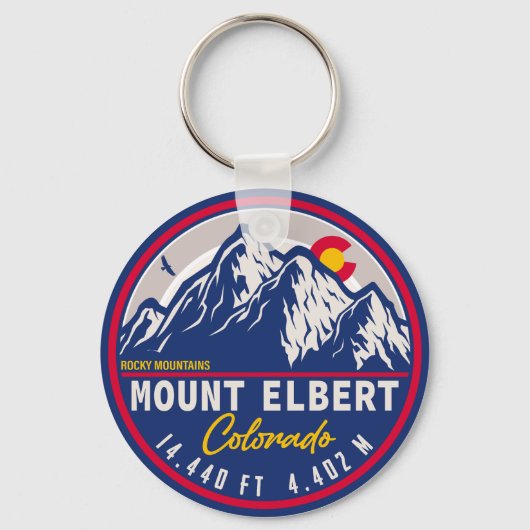 De berg Elbert, Sawatch Range, Colorado. Sleutelhanger (Voorkant)