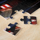 De berg Fuji en de rode pagode Legpuzzel (Zijkant)