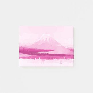 De berg Fuji roze post, schattige waterverf Post-it® Notes