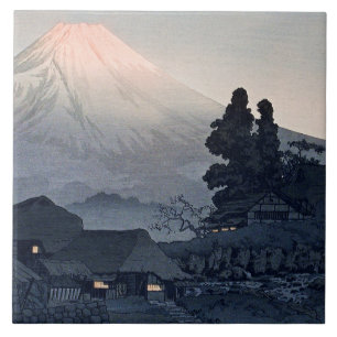 De berg Fuji uit Mizukubo, beroemd schilderij.. Tegeltje