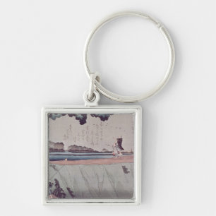 De berg Fuji van de rivierbedding Sumida Sleutelhanger
