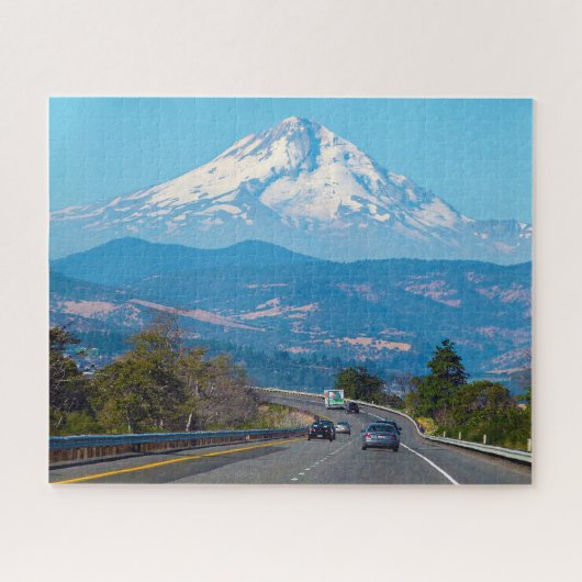 De berg Hood Oregon. Jigzaag Puzzle Legpuzzel (Horizontaal)