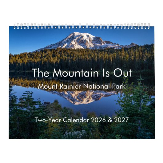 De berg is uit: Mount Rainier 2-jarige kalender (Hoes)