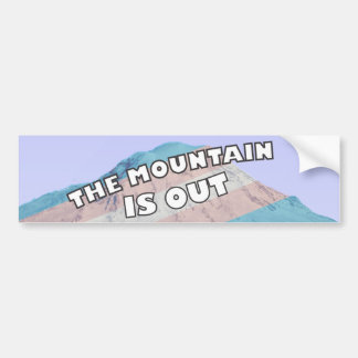 De berg is uit Trans bumpersticker