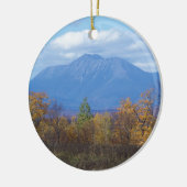 De berg Katahdin in herfst 2 Keramisch Ornament (Links)