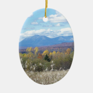 De berg Katahdin in herfst 3 Keramisch Ornament