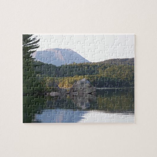 De berg Katahdin van het meer van Rainbow Legpuzzel (Horizontaal)