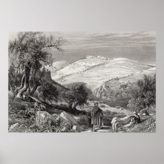 De berg Olijven, van de berg Zion Poster (Voorkant)