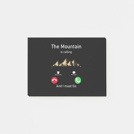 De berg roept en ik moet gaan post-it® notes (Voorkant)