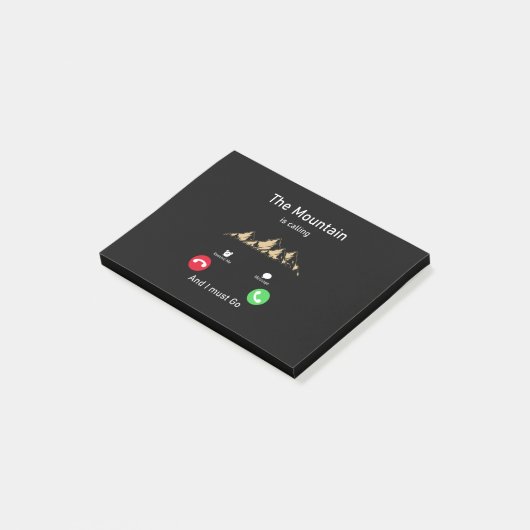 De berg roept en ik moet gaan post-it® notes (Schuin)