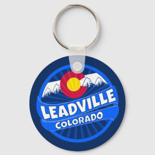 De berg van Colorado van Leadville barstte Sleutelhanger