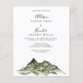 De berg van de begroting bewaart de Datumbrochure Flyer (Voorkant)