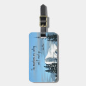 De bergen bellen... bagagelabel (Voorkant verticaal)