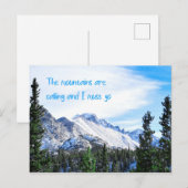 De bergen bellen en ik moet gaan briefkaart (Voorkant / Achterkant)