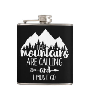 De bergen bellen en ik moet gaan heupfles