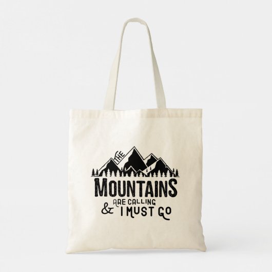 De bergen bellen en ik moet gaan tote bag (Achterkant)