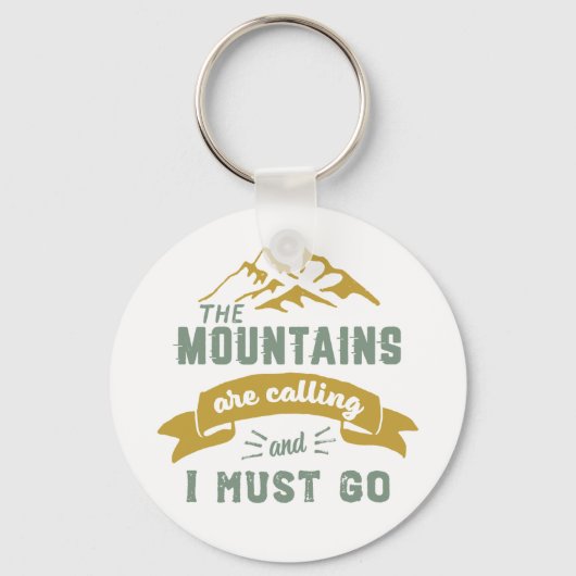 De bergen bellen en ik moet  worden sleutelhanger (Voorkant)