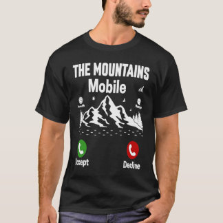 De bergen Mobile Hiker Camper Camping T-shirt