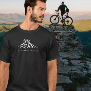 De bergen noemen het fietssilhouet t-shirt