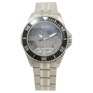 De bergen noemen horloge, roestvrij staal horloge