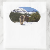 De bergen roepen ovale sticker (Tas)