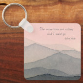 De bergen roepen Waterverf Sleutelhanger (Voorkant)