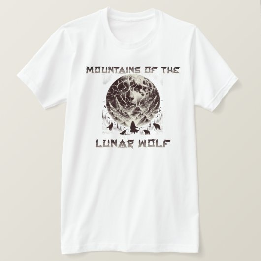 De bergen van de Lunar Wolf T-shirt (Design voorkant)