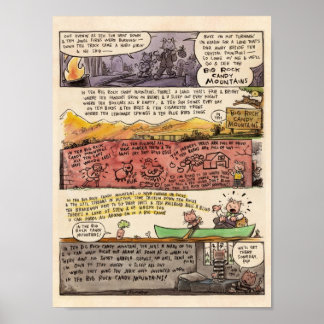 De bergen van het Snoep Big Rock Poster