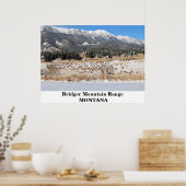 De bergketen van de Bridger in het Poster van Mont (Keuken)