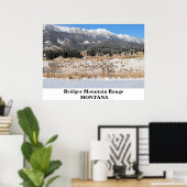 De bergketen van de Bridger in het Poster van Mont (Thuiskantoor)