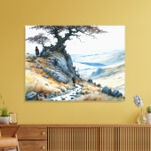 De bergpas canvas afdruk (Insitu (Woonkamer))