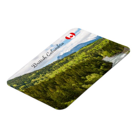 De bergrivier in het bos van British Columbia Magneet (Linkerzijde)