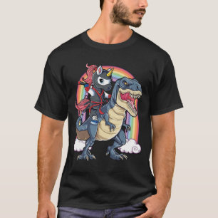 De Berijdende Dinosaurus van Ninja van de eenhoorn T-shirt