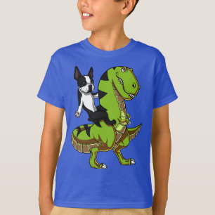 De Berijdende Eenhoorn van de Hond van Boston T-shirt