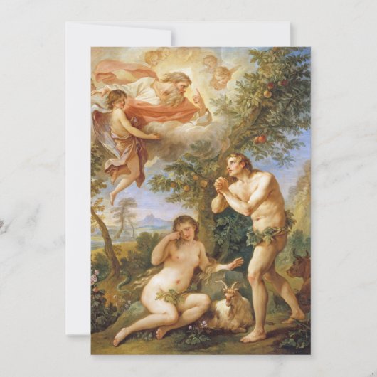 De berisping van Adam en Eva Biblical Religieuze K (Voorkant)