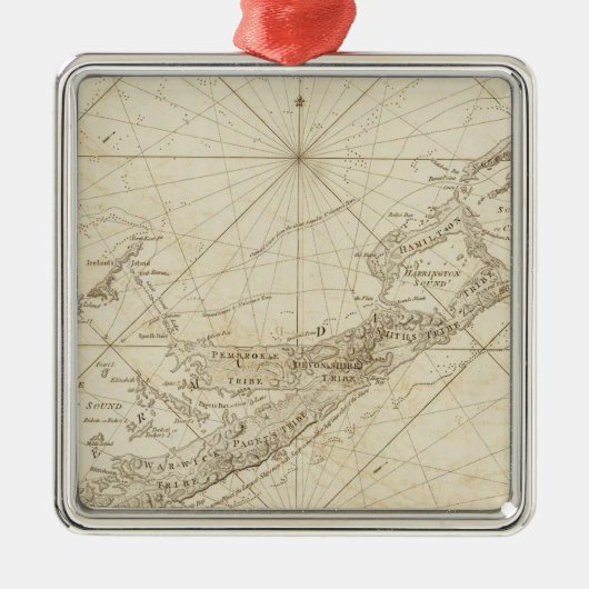 De Bermudas- of zomereilanden Metalen Ornament (Voorkant)