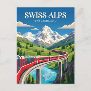 De Bernina Express (Zwitserse Alpen) Zwitserland Briefkaart