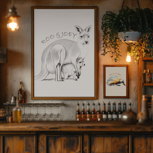 De beroemde Australische kangoeroe Perfect Poster