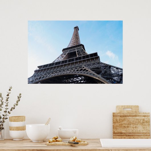 De beroemde Eiffeltoren in Parijs, Frankrijk Poster (Keuken)