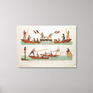 De beroemde joust tussen de dansers canvas afdruk