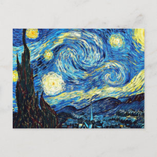 De beroemde schilderij van Van Gogh, De sterrennac Briefkaart