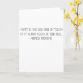 De beroemde uitspraak: "Veertig is de ouderdom van Kaart (Gele Bloem)