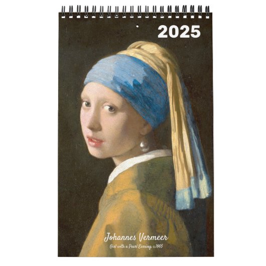De beroemde Vermeer's Schilderkalender Kalender (Hoes)