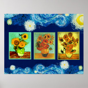 De beroemde Zonnebloemen van Van Gogh Poster