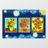 De beroemde Zonnebloemen van Van Gogh Raamsticker (Vel)