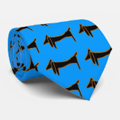 De beroemde Zwarte Dachshund Stropdas (Opgerold)